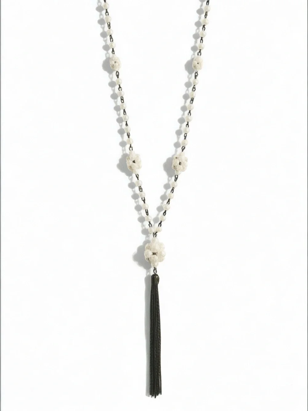 Vintage Pearl Lariat Style Necklace Boho